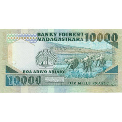 Madagascar - Pick 70a - 10'000 francs - 2'000 ariary - 1983 - Etat : SUP