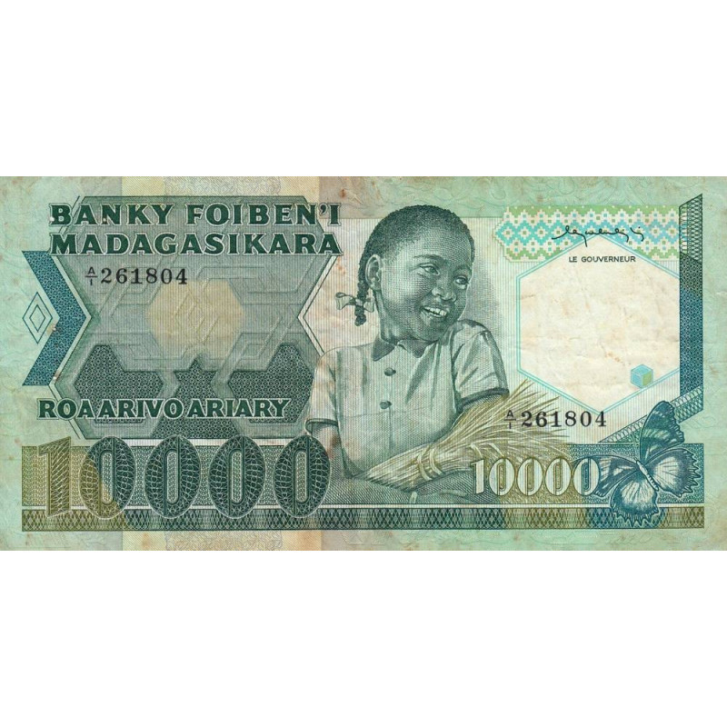 Madagascar - Pick 70a - 10'000 francs - 2'000 ariary - Série A/1 - 1983 - Etat : TB-
