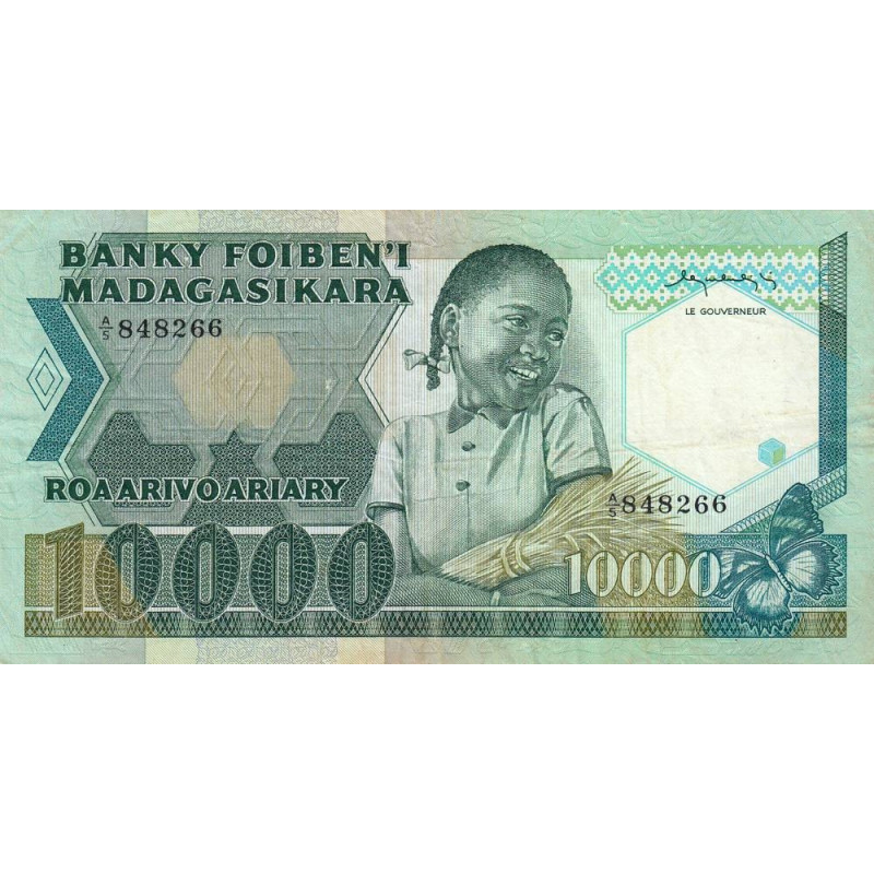 Madagascar - Pick 70a - 10'000 francs - 2'000 ariary - 1983 - Etat : TB+