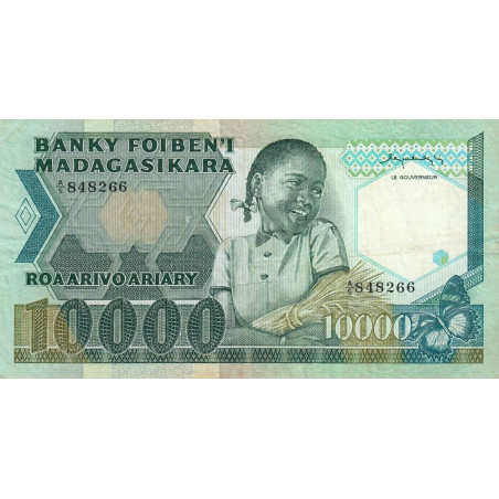 Madagascar - Pick 70a - 10'000 francs - 2'000 ariary - 1983 - Etat : TB+