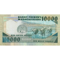 Madagascar - Pick 70a - 10'000 francs - 2'000 ariary - Série A/5 - 1983 - Etat : TB+