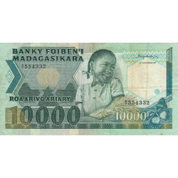 Madagascar - Pick 70a - 10'000 francs - 2'000 ariary - 1983 - Etat : TB