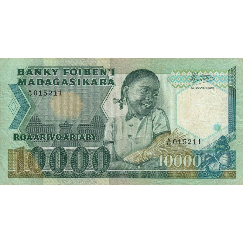 Madagascar - Pick 70b - 10'000 francs - 2'000 ariary - 1987 - Etat : TB