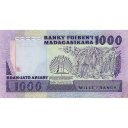 Madagascar - Pick 68a - 1'000 francs - 200 ariary - Série A/10 - 1983 - Etat : SUP