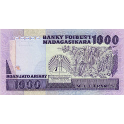 Madagascar - Pick 68a - 1'000 francs - 200 ariary - 1983 - Etat : TTB