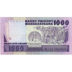 Madagascar - Pick 68b - 1'000 francs - 200 ariary - 1987 - Etat : TTB+