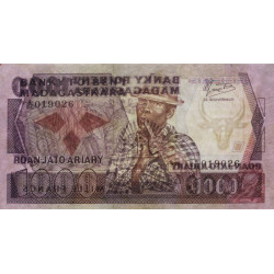 Madagascar - Pick 68b - 1'000 francs - 200 ariary - Série A/22 - 1987 - Etat : TTB+