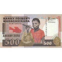 Madagascar - Pick 71a - 500 francs - 100 ariary - 1988 - Etat : NEUF