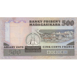 Madagascar - Pick 71a - 500 francs - 100 ariary - 1988 - Etat : TTB