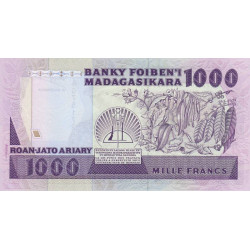 Madagascar - Pick 72b - 1'000 francs - 200 ariary - Série BG - 1992 - Etat : NEUF