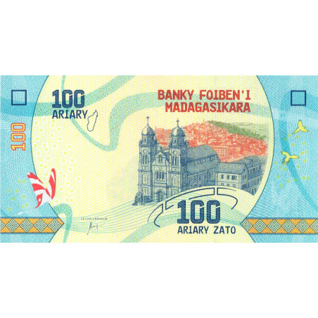 Madagascar - Pick 97 - 100 ariary - Série H - 2017 - Etat : NEUF