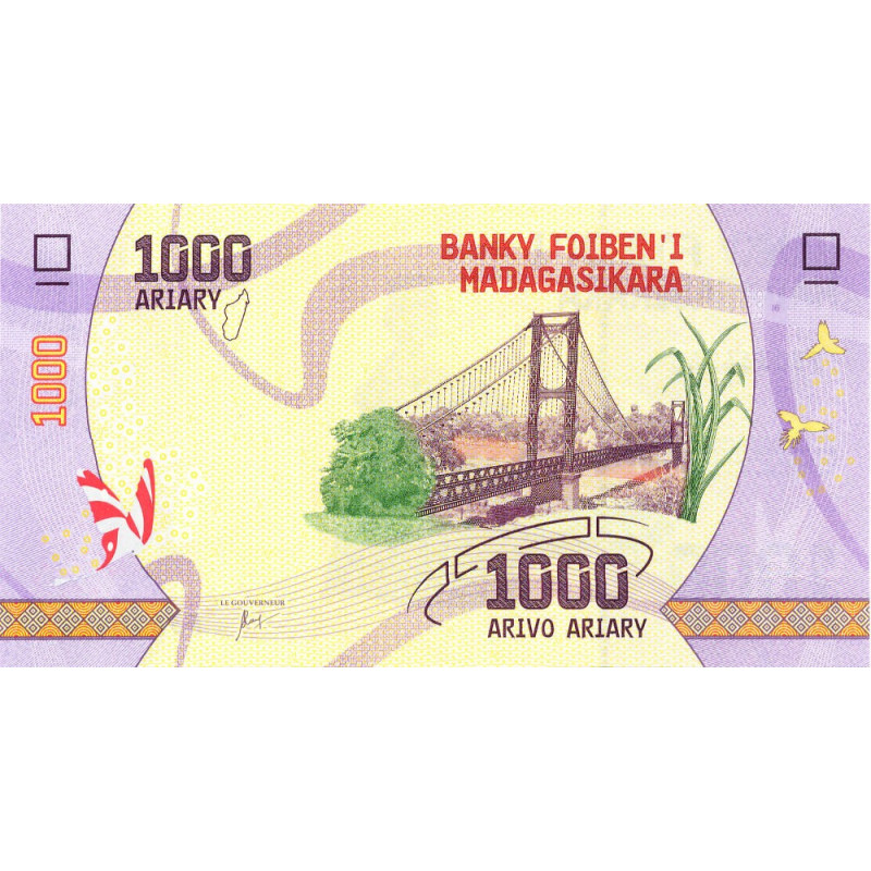 Madagascar - Pick 100a - 1'000 ariary - Série F - 2017 - Etat : NEUF