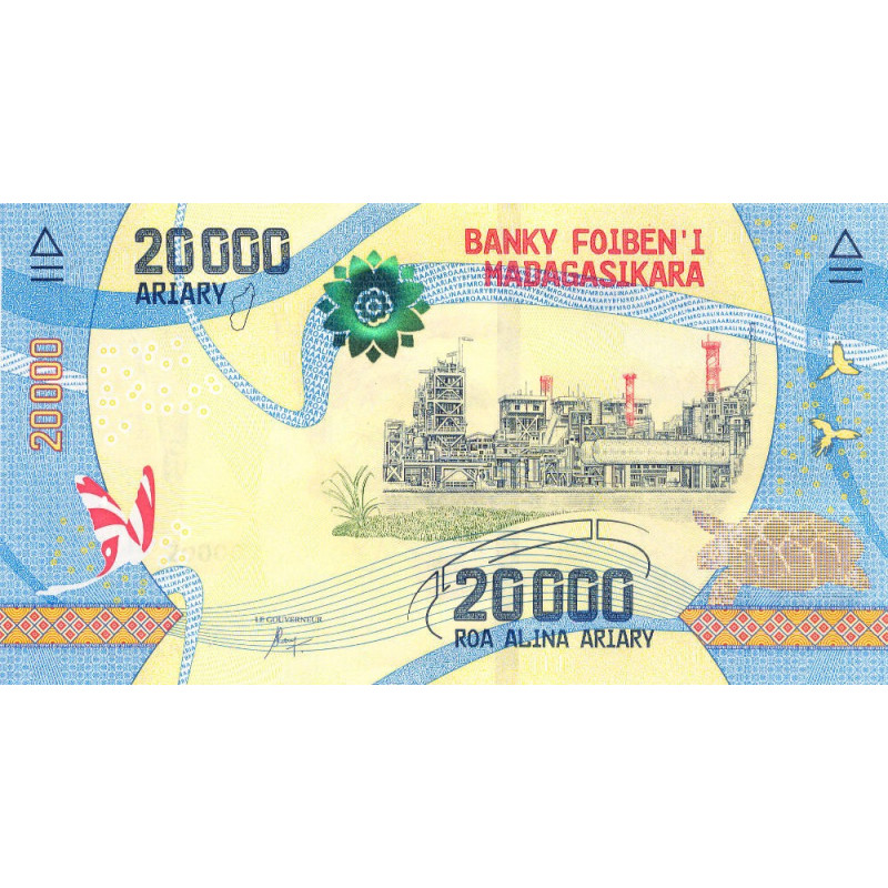Madagascar - Pick 104 - 20'000 ariary - Série A - 2017 - Polymère hybride - Etat : NEUF