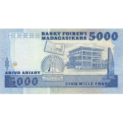 Madagascar - Pick 69a - 5'000 francs - 1'000 ariary - Série A/3 - 1983 - Etat : TB