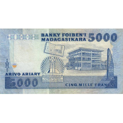 Madagascar - Pick 69a - 5'000 francs - 1'000 ariary - 1983 - Etat : TB-