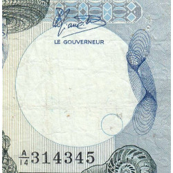 Madagascar - Pick 69b - 5'000 francs - 1'000 ariary - Série A/14 - 1987 - Etat : TB-