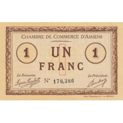 Amiens - Pirot 7-16 variété - 1 franc - 1915 - Etat : SPL