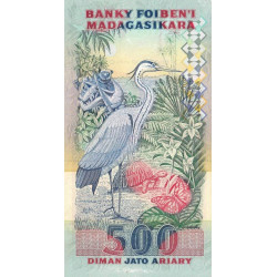 Madagascar - Pick 72Ab - 2'500 francs - 500 ariary - Série YD - 1996 - Etat : TTB+