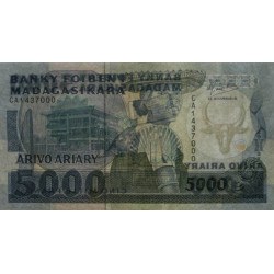 Madagascar - Pick 73a - 5'000 francs - 1'000 ariary - Série CA - 1988 - Etat : TTB-