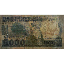 Madagascar - Pick 73a - 5'000 francs - 1'000 ariary - Série CA - 1988 - Etat : TB-