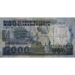 Madagascar - Pick 73b - 5'000 francs - 1'000 ariary - Série CC - 1992 - Etat : TB+