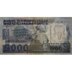 Madagascar - Pick 73b - 5'000 francs - 1'000 ariary - Série CD - 1992 - Etat : TB-