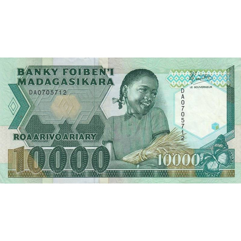Madagascar - Pick 74a - 10'000 francs - 2'000 ariary - Série DA - 1988 - Etat : TTB