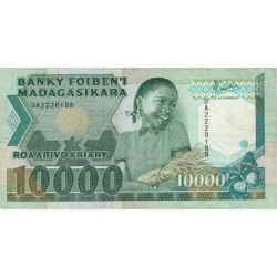 Madagascar - Pick 74a - 10'000 francs - 2'000 ariary - 1988 - Etat : TB