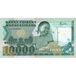 Madagascar - Pick 74a - 10'000 francs - 2'000 ariary - 1988 - Etat : TTB-