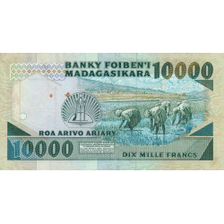 Madagascar - Pick 74a - 10'000 francs - 2'000 ariary - Série DA - 1988 - Etat : TTB-