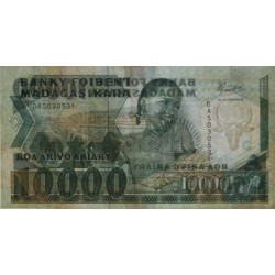 Madagascar - Pick 74a - 10'000 francs - 2'000 ariary - Série DA - 1988 - Etat : TB+