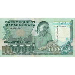 Madagascar - Pick 74b - 10'000 francs - 2'000 ariary - 1992 - Etat : TB+