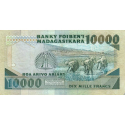 Madagascar - Pick 74b - 10'000 francs - 2'000 ariary - Série DC - 1992 - Etat : TB+