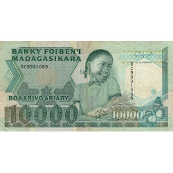 Madagascar - Pick 74b - 10'000 francs - 2'000 ariary - 1992 - - Etat : TB-