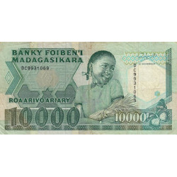Madagascar - Pick 74b - 10'000 francs - 2'000 ariary - Série DC - 1992 - Etat : TB-