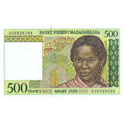 Madagascar - Pick 75a - 500 francs - 100 ariary - Série A - 1994 - Etat : NEUF