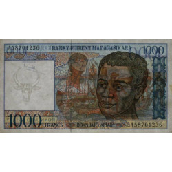 Madagascar - Pick 76a - 1'000 francs - 200 ariary - Série A - 1994 - Etat : SUP