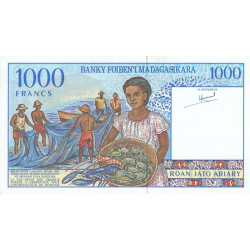 Madagascar - Pick 76a - 1'000 francs - 200 ariary - Série A - 1994 - Etat : SPL