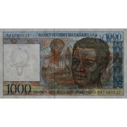 Madagascar - Pick 76b - 1'000 francs - 200 ariary - Série B - 1997 - Etat : SPL