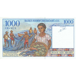 Madagascar - Pick 76b - 1'000 francs - 200 ariary - Série C - 1997 - Etat : SUP