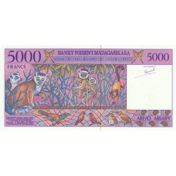 Madagascar - Pick 78a - 5'000 francs - 1'000 ariary - Série A - 1995 - Etat : NEUF