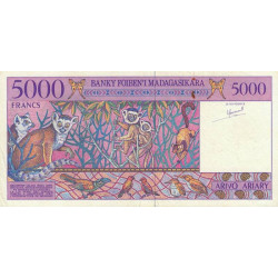 Madagascar - Pick 78a - 5'000 francs - 1'000 ariary - Série A - 1995 - Etat : TTB-