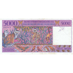 Madagascar - Pick 78b - 5'000 francs - 1'000 ariary - Série A - 1997 - Etat : TTB+