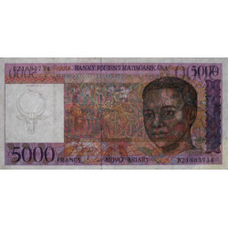 Madagascar - Pick 78b - 5'000 francs - 1'000 ariary - Série B - 1997 - Etat : TTB