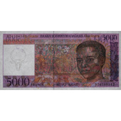 Madagascar - Pick 78b - 5'000 francs - 1'000 ariary - Série B - 1997 - Etat : SPL