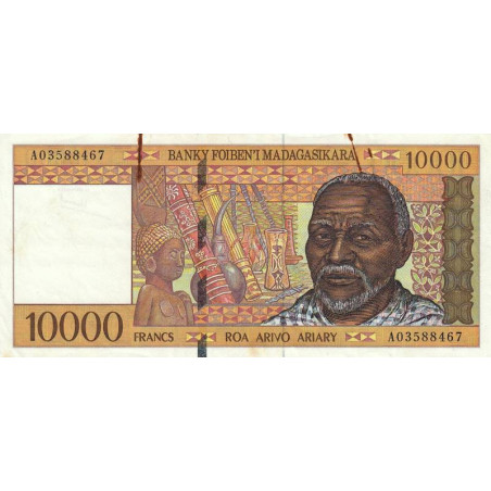 Madagascar - Pick 79a - 10'000 francs - 2'000 ariary - Série A - 1995 - Etat : TB+