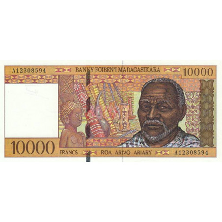 Madagascar - Pick 79a - 10'000 francs - 2'000 ariary - Série A - 1995 - Etat : NEUF