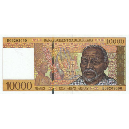 Madagascar - Pick 79b - 10'000 francs - 2'000 ariary - Série B - 1997 - Etat : SPL