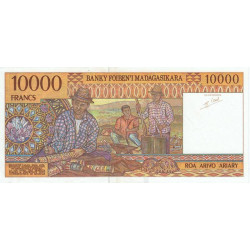 Madagascar - Pick 79b - 10'000 francs - 2'000 ariary - Série B - 1997 - Etat : SPL