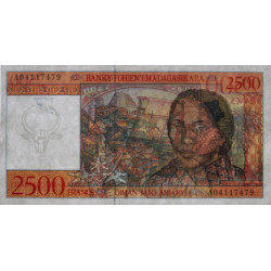 Madagascar - Pick 81 - 2'500 francs - 500 ariary - Série A - 1998 - Etat : SUP